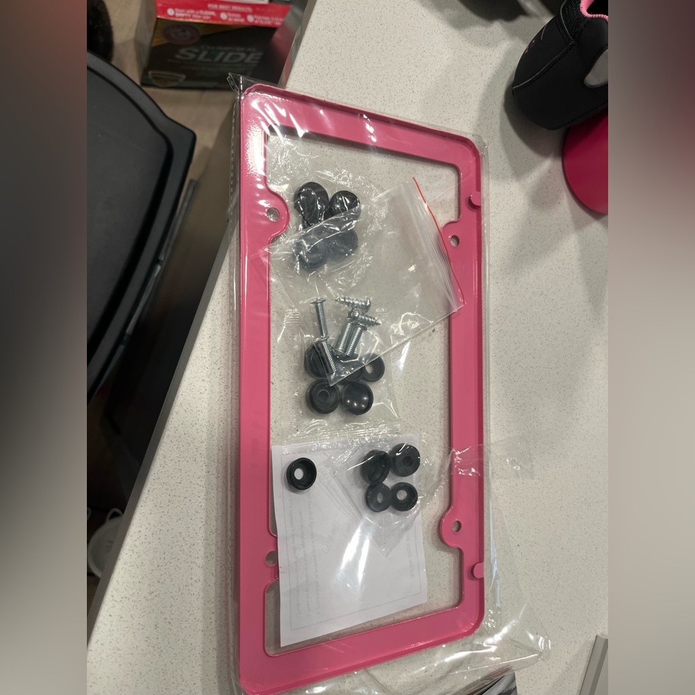 Pink License Plate Frame - Picture 3 of 3